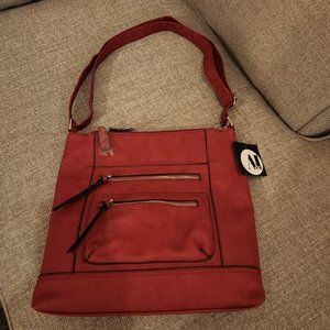 A&I Red Purse Shoulder Bag Handbag New with Tag Adjustable Strap